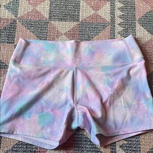 Girls Tie-Dye Performance stretchy Shorts - Pastel Multi